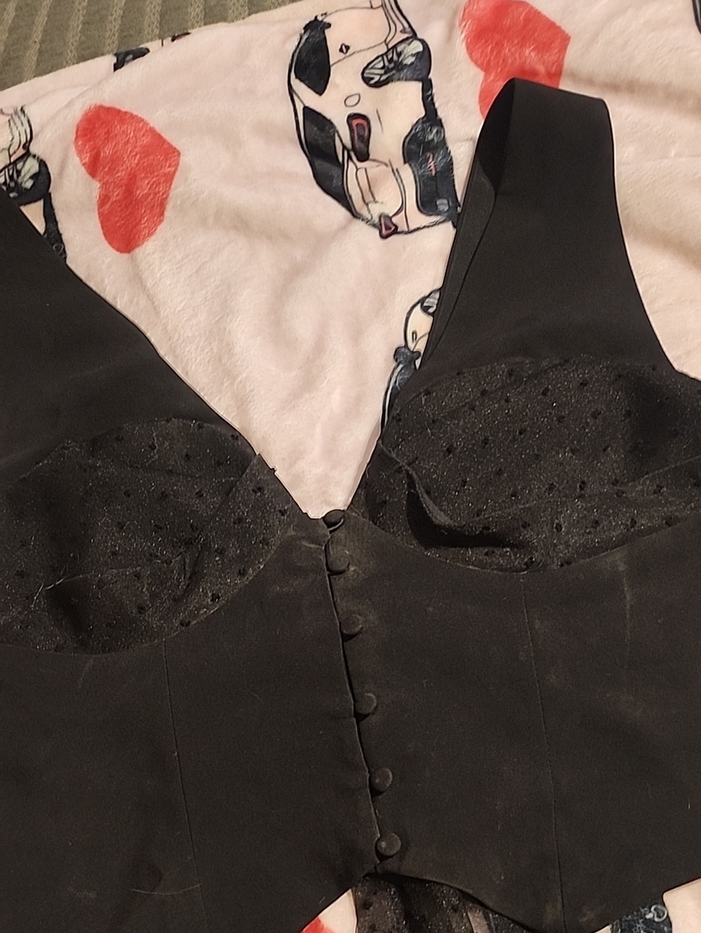 ASOS Black Sheer Dotted Bustier Top